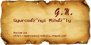 Gyurcsányi Mihály névjegykártya